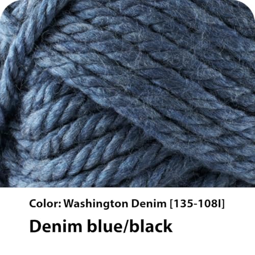 Lion Brand Hometown Super Bulky Yarn - Washington Denim, 1 Skein