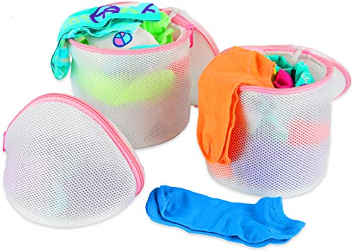 Simple Houseware Laundry Bag Set - 2 Large & 3 Underwear Bags