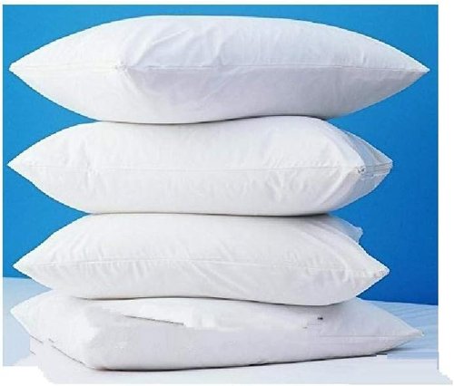 Deluxe Zippered Vinyl Pillow Covers - Waterproof Protection for Standard 20"x29" Pillows | Ideal for Home & Hotel Use