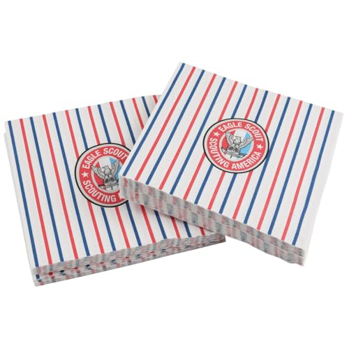 Eagle Scout Dessert Napkins, 3-Ply Paper Party Supplies (50 Pack)