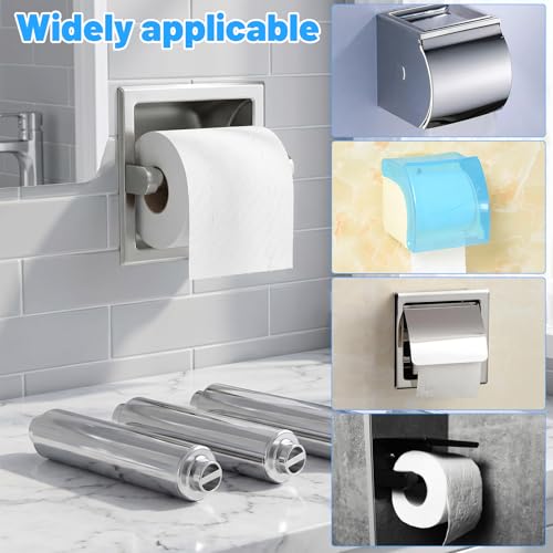 HJZHII 3Pcs Plastic Toilet Paper Holder Spring Rod Replacement Roller