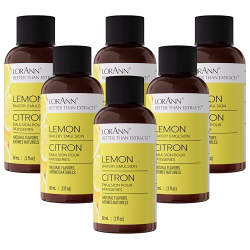 LorAnn Oils Lemon Emulsion & Flavoring for Baking - 2 Fl Oz (Pack of 6)