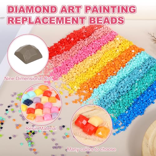 PATIKIL 6000 Pcs Square Diamond Art Painting Drills Brown Beads
