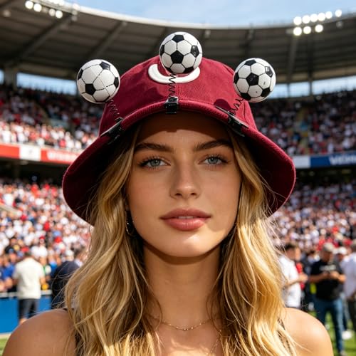 Soccer Ball Spring Hair Clips 3-Pack - Novelty Football Alligator Hair Accessories for Sports Fans and Party Favors