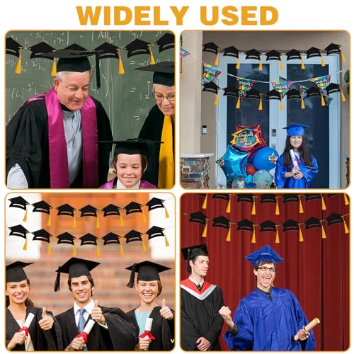 Congrats Grad Banner with Tassels - Class of 2025 Graduation Decor