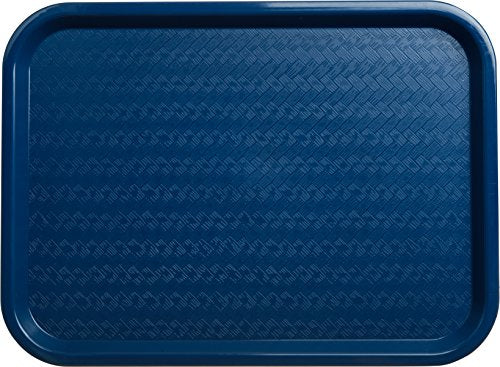 Blue Cafeteria Tray - 12" x 16" - Pack of 2 - Skid-Resistant