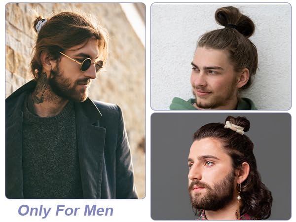 FRCTLNKG 12 Pcs Mens Hair Ties - High Elasticity Durable Braided Rubber Bands