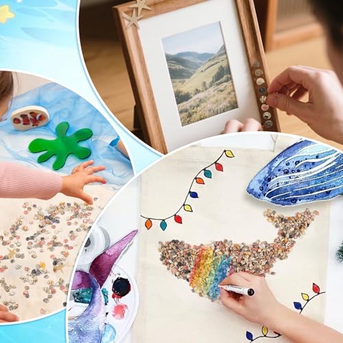1200 PCS Natural Tiny Seashells & Starfish for Crafts & Decor