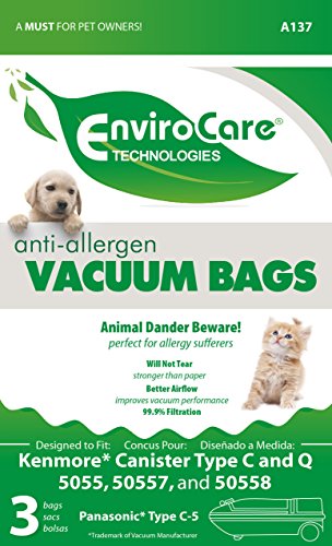 EnviroCare Type Q Allergen Vacuum Cleaner Bags – 3 Pack