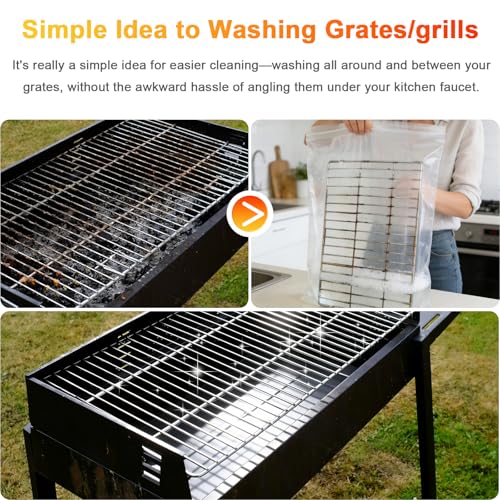Heavy Duty Reusable Oven Rack Cleaning Bags - 6 Pack