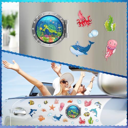 24 Pcs Ocean Sea Animal Door Magnets - Fish, Turtles, Sharks