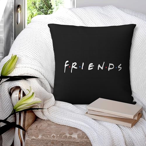 Kiyza 18x18 Inch Decorative Pillow Cover - Friend Print Cushion Case