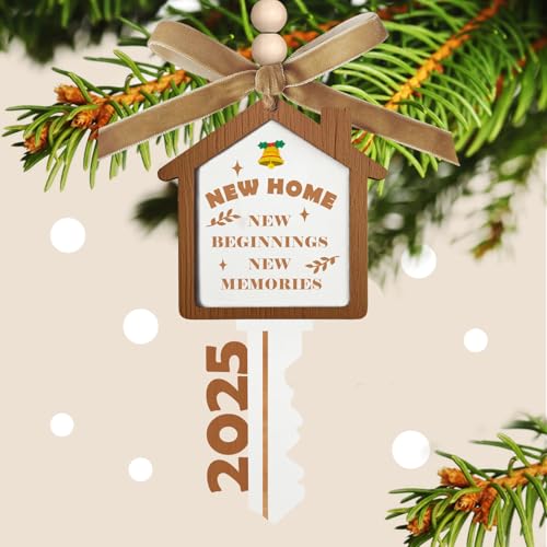 First Home Christmas Ornament Wood Decor - 2025 New Housewarming Gift