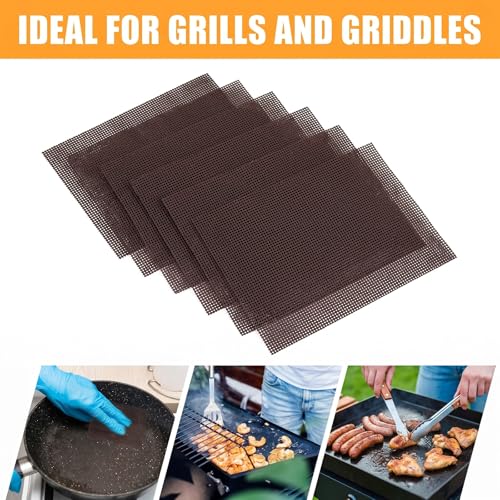 BlueRaying 25-Pack Grill Cleaning Screens, 4x5.5 inch Griddle Scrubbing Pads