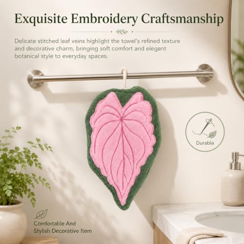 Leaf Shaped Hand Towels - Absorbent Kitchen & Bathroom Towels
