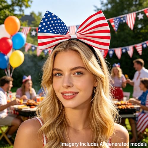 American Flag Patriotic Headband for 4th of July & Memorial Day