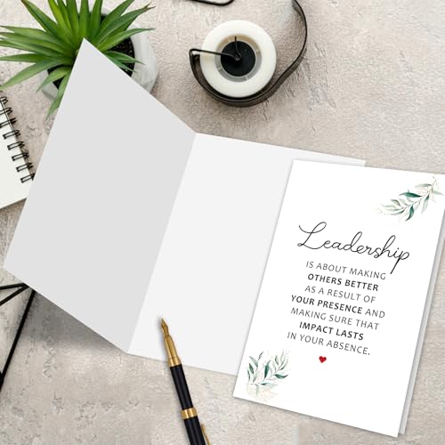 Leader Thank You Card - Elegant Appreciation Card for Boss