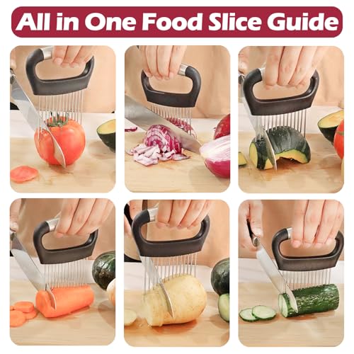 JAYVAR Stainless Steel Onion Holder & Slicer Tool