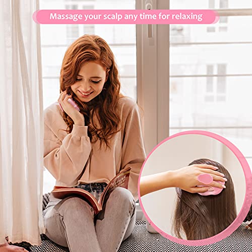 URTHEONE Silicone Hair Scalp Massager and Shampoo Brush in Pink