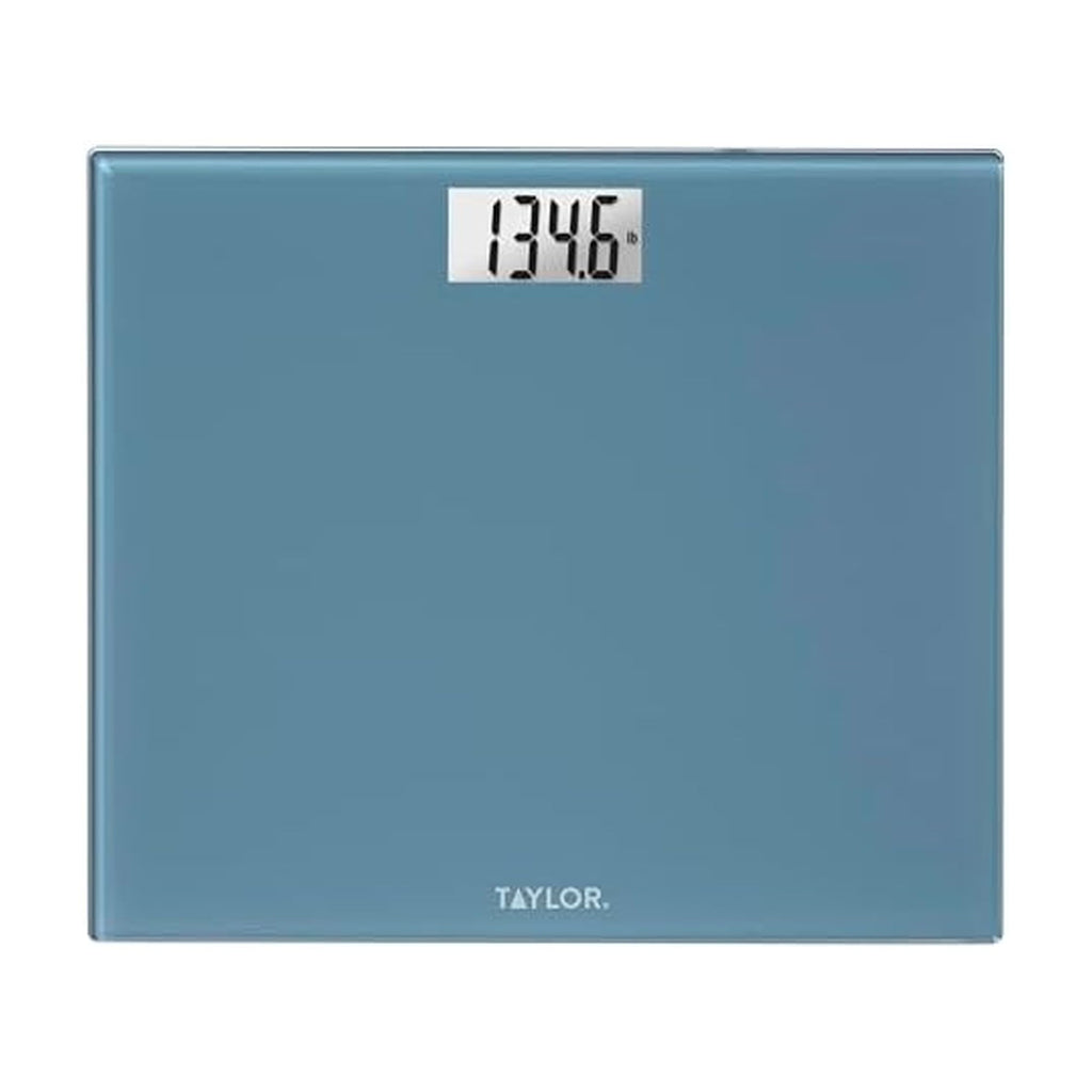 Taylor Digital Extra-Wide Extra High 500lb Capacity Bathroom Scale for Body Weight, Ultra Wide Platform, Digital Weighing Machine for People, Easy-to-Read, Slate Blue