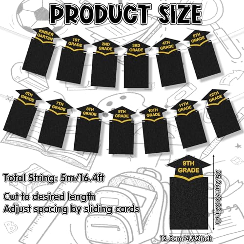 Graduation Photo Banner 2026 - Pre-Assembled Picture Garland for Party Decor