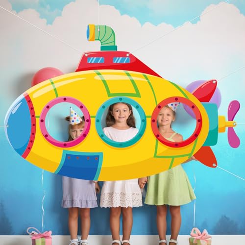 Undersea Submarine Photo Prop Backdrop - 70 x 44 Inch