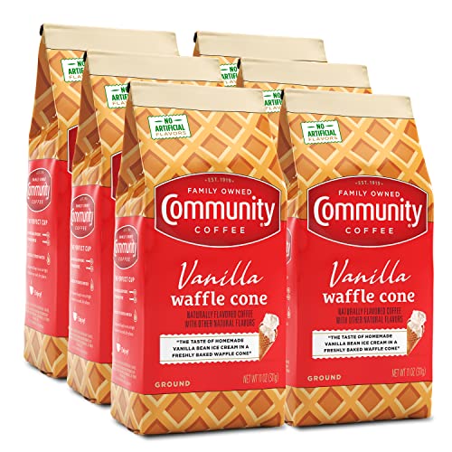 Community Coffee Vanilla Waffle Cone Ground Coffee - 66 oz