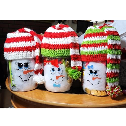 Christmas Snowman Face Stickers Set for Holiday Decorations - Waterproof Vinyl Decals
