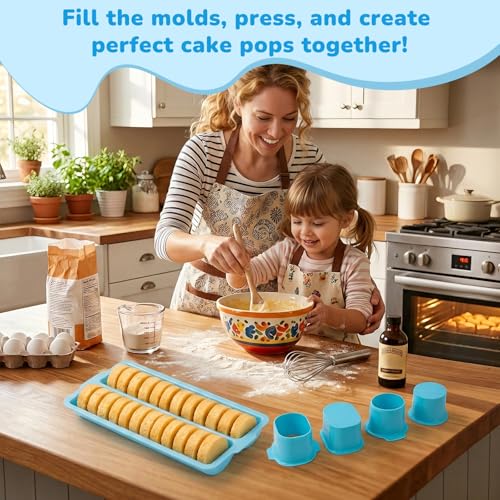 Complete Cake Pop Mold Set with Tray - Easy to Clean & Organize