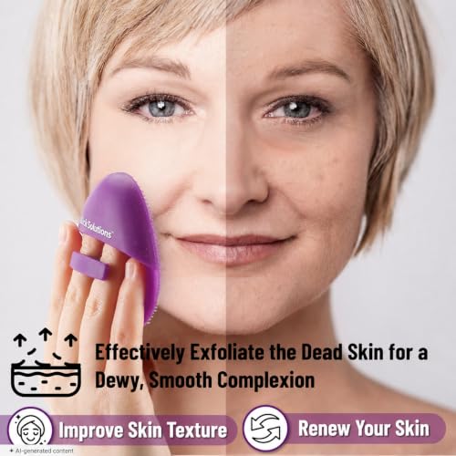 Slick Silicone Facial Cleansing Brush, 4 Pack Exfoliating Face Scrubber
