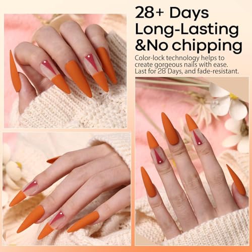 Modelones Fall Orange Gel Nail Polish UV LED Soak Off 15ml