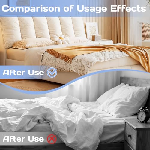 White Bed Sheet Holders - 4PCS Adjustable Non-Slip Straps