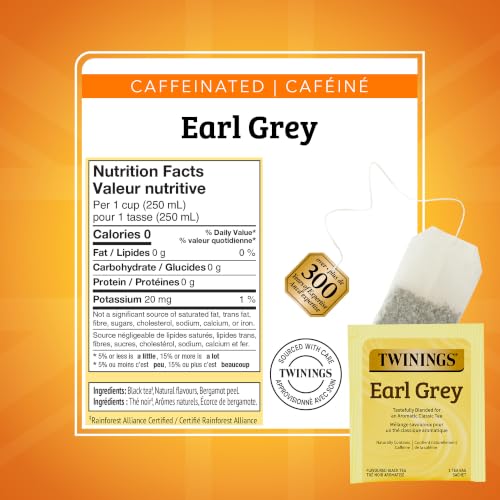Twinings Earl Grey Black Tea, 100 Individually Wrapped Tea Bags