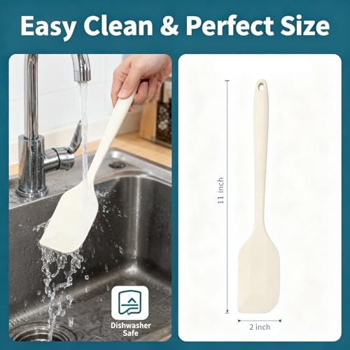 Heat Resistant Silicone Spatula for Baking & Cooking - Non-Scratch Tool