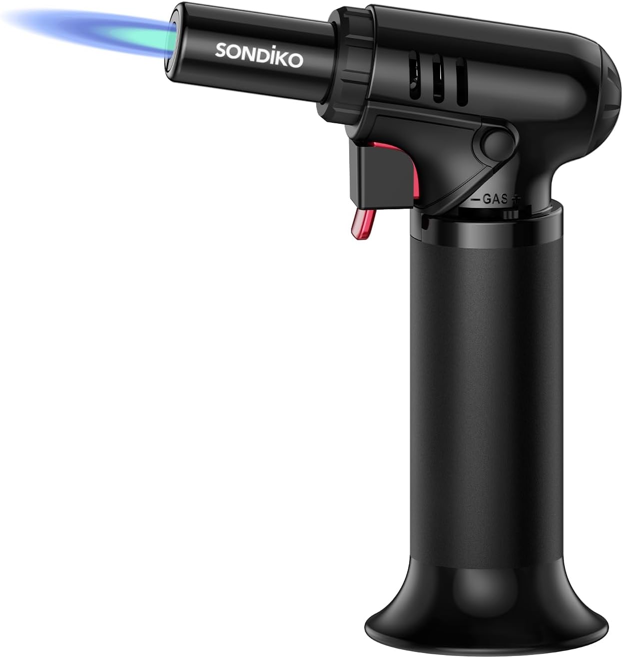 Sondiko Butane Torch Lighter - Refillable Soldering Torch with Adjustable Flame & Visible Fuel Window