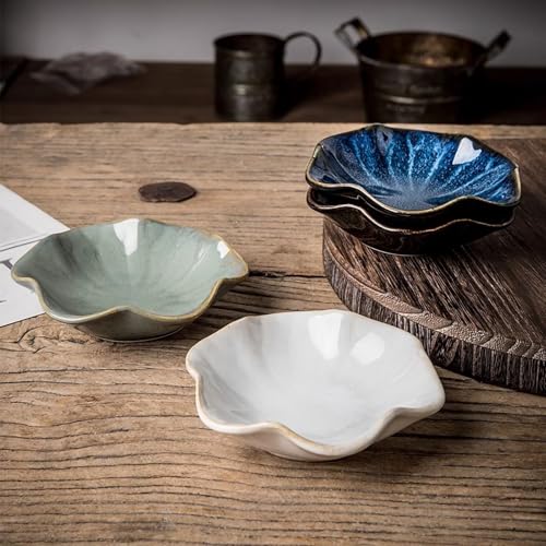 Lotus Leaf Ceramic Jewelry Dish Set - Unique Ring & Necklace Holder