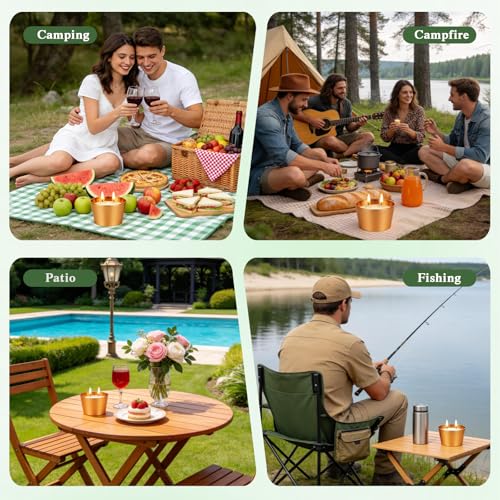 Furnizone Citronella Candles 3-Pack, Soy Wax Lemongrass Scented Outdoor Candle