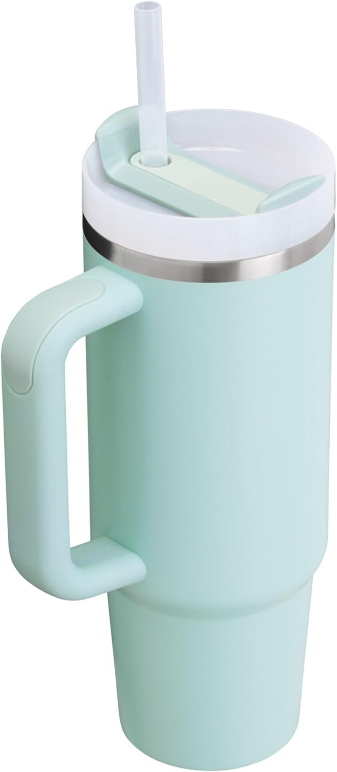 STANLEY Quencher H2.0 Tumbler - 30 Oz Insulated Stainless Steel with Handle & Straw | Seafoam Color