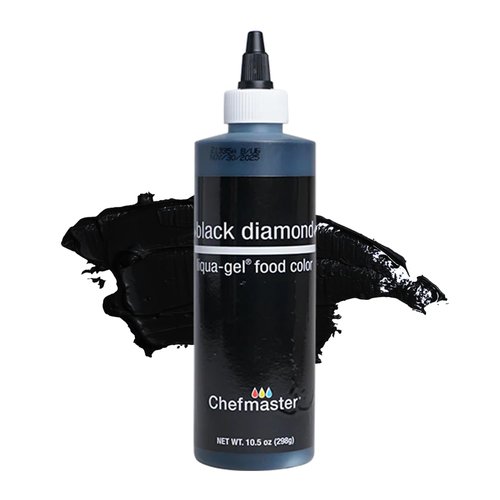 Chefmaster Black Diamond Liqua-Gel® Food Coloring - Vibrant, Professional-Grade Dye for Icing & Fondant | 10.5 oz