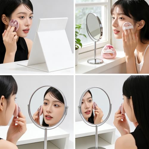 BOROLA 3-Piece Makeup Sponge Set with Mini Thumb Puff and Triangle Blender