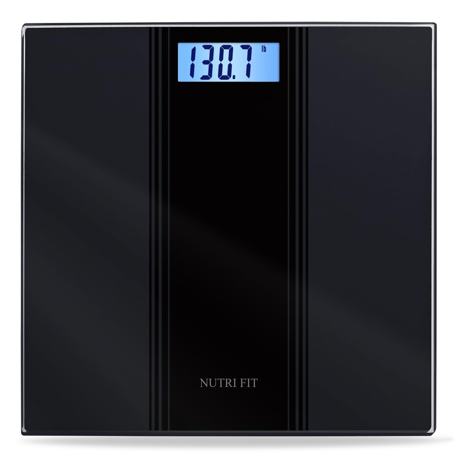 NUTRI FIT Scale for Body Weight Digital Bathroom Scale, Highly Accurate Electronic Weighing Machine for People, LCD Backlit Display, Large Size for Safe Home Use, 400 lbs