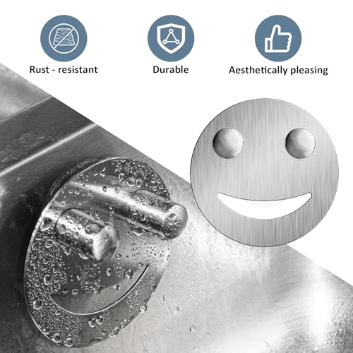 Yoshiky Stainless Steel Smiley Face Sponge Holder - Silver Sink Caddy