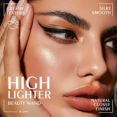 KYDA Liquid Highlighter Wand - Buildable Face Illuminator with Cushion Applicator