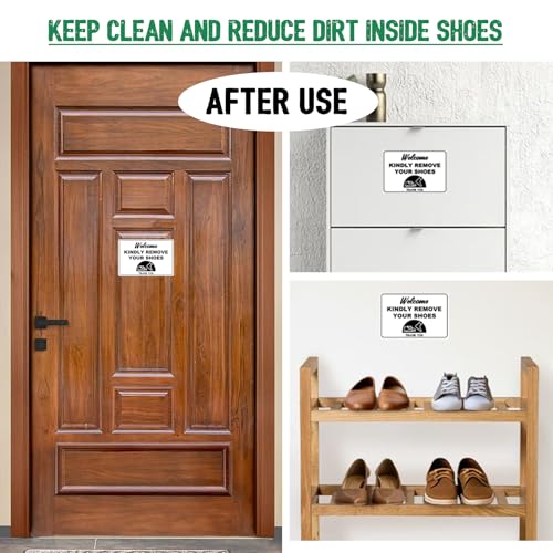 2-Pack Kindly Remove Your Shoes Sign - 6x4 Inch Acrylic for Home & Office