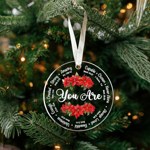 Christian Christmas Ornament 2025 - Acrylic Faith Tree Decoration