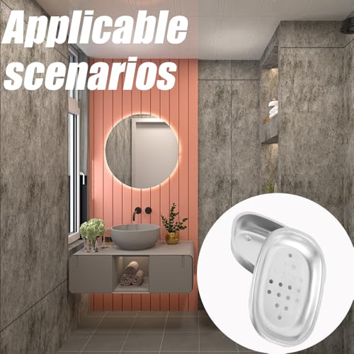 Stainless Steel Soap Dish - Double Layer Self-Draining Shower Holder