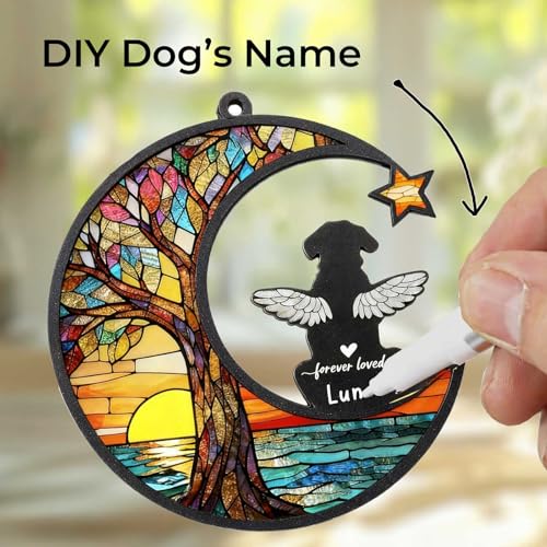 Personalized Dog Memorial Suncatcher - DIY Pet Loss Sympathy Gift