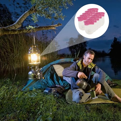 20 Pieces Propane Lanterns Mantles Gas Lamp Mantles Gas Lantern Mantles Propane Lantern Covers Mantles U-Shape Gas Lamp Mantles for Outdoor Camping Lantern (Pink)