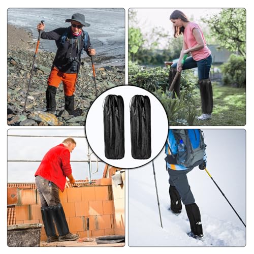 2 Pcs Lawn Care Leg Gaiters,Adjustable Leg Waterproof Hiking Gaiters for Snow,Garden Trimming Weed Eater Leg Chaps