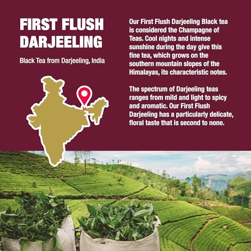 First Flush Darjeeling Black Tea - Premium Loose Leaf, 200 Cups
